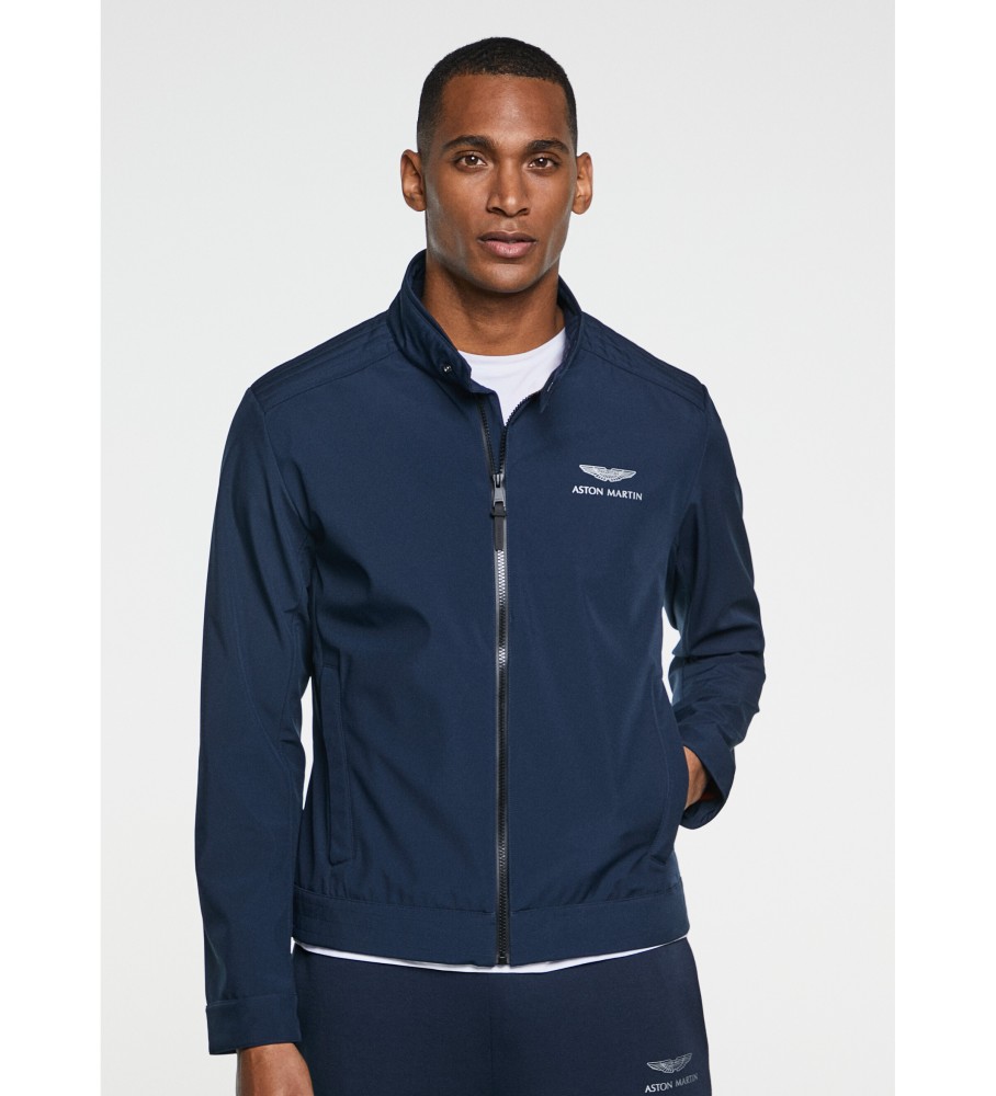 Jaqueta Hackett Amr Hyper Moto Azul Marinho