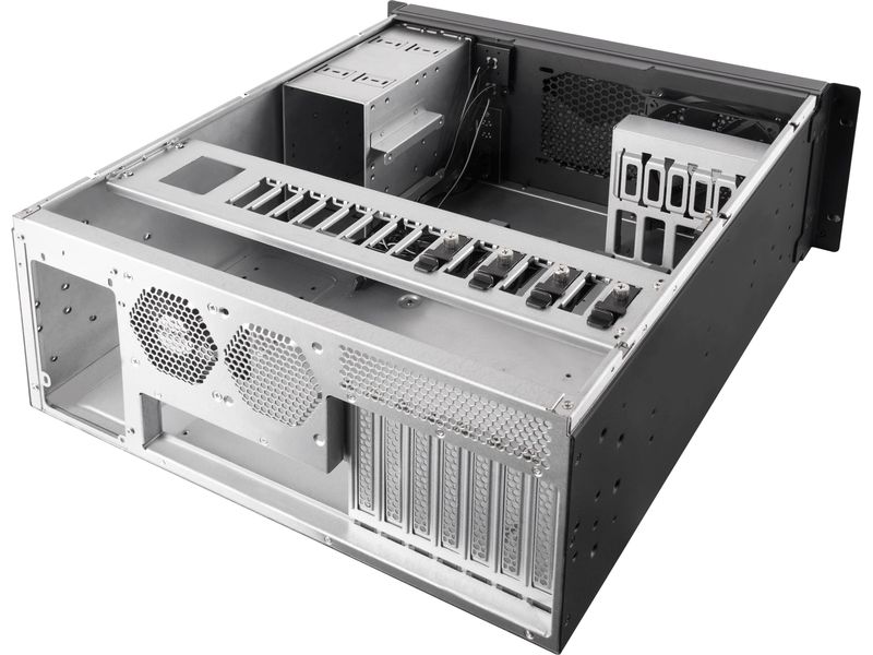 SilverStone Gehäuse RM42-502 4U Rackmount-Servergehäuse mit Flüssigkeitskühlungskompatibilität