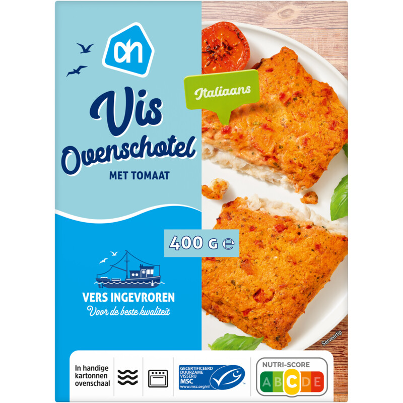 AH Vis ovenschotel met tomaat