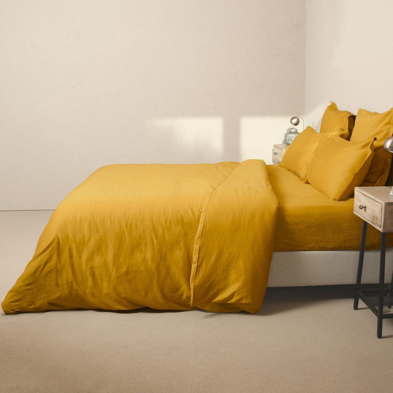 Febronie Drap plat en Satin de Coton Julia jaune