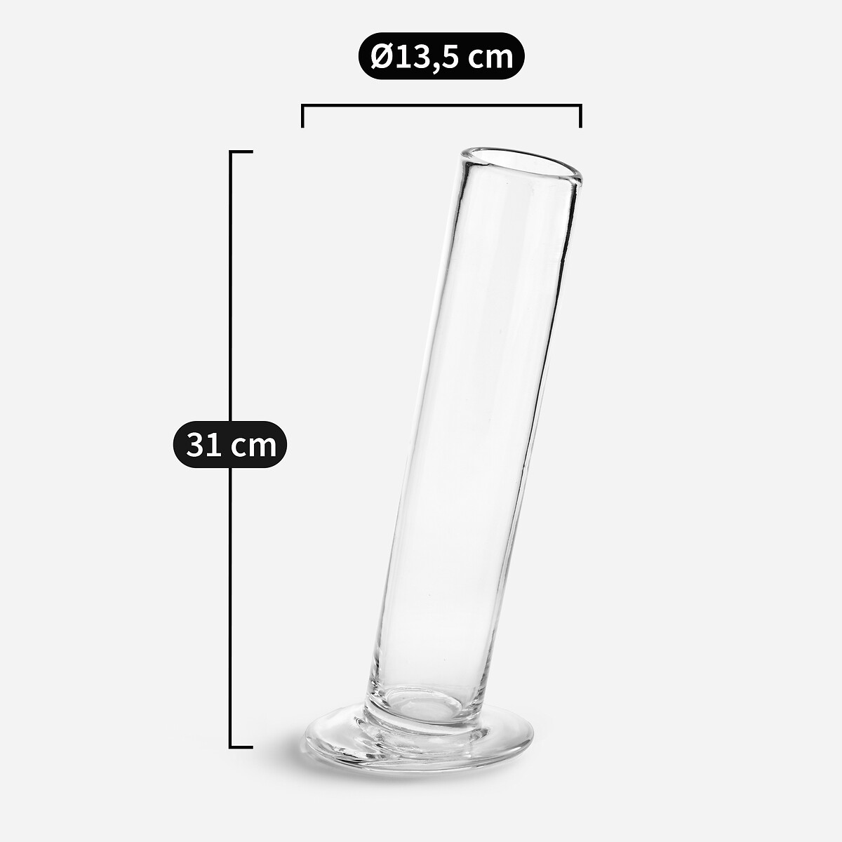 AM.PM<br>Vaso de vidro cilíndrico inclinado H31 cm, Stille