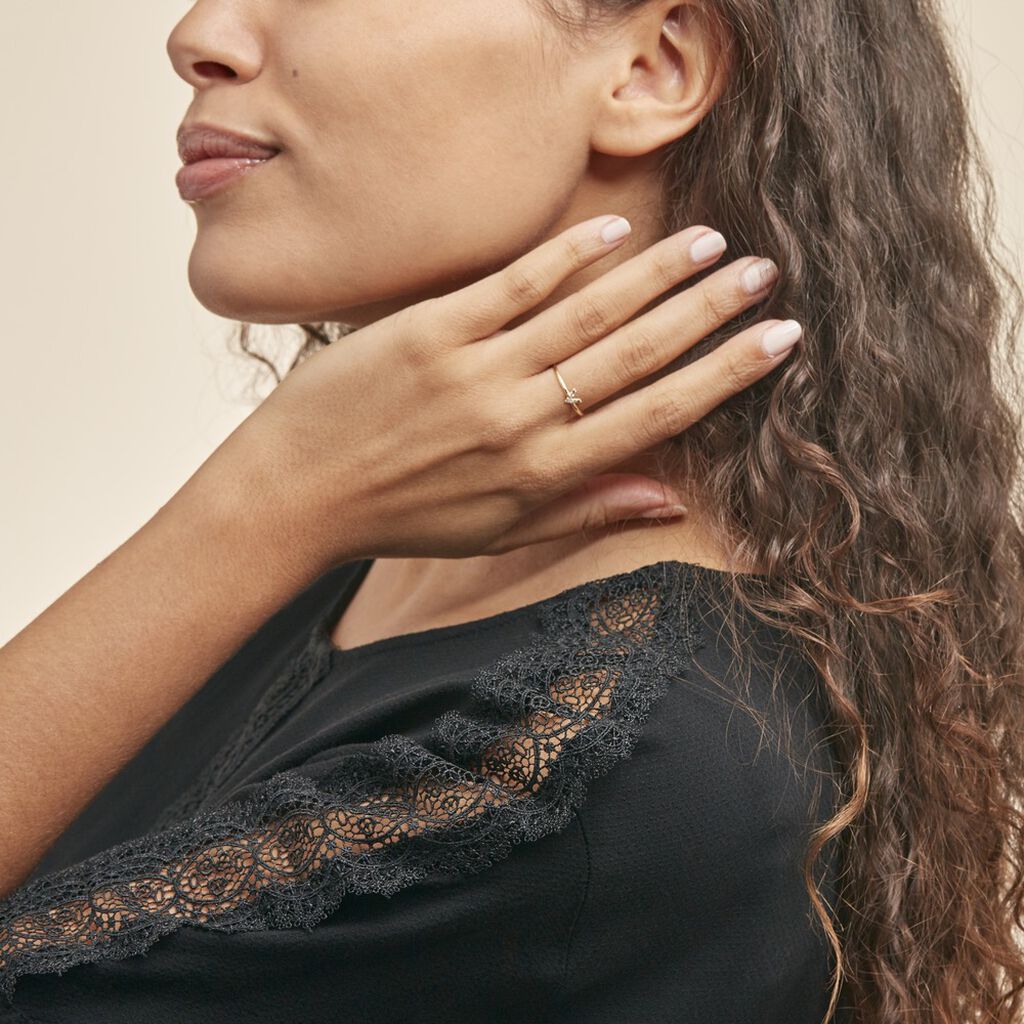 Bague De Phalange Celene Or Jaune Oxyde De Zirconium