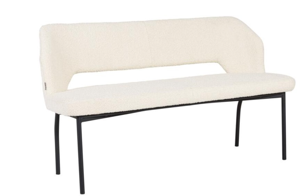 Eetbank Bo naturel bouclé 150cm