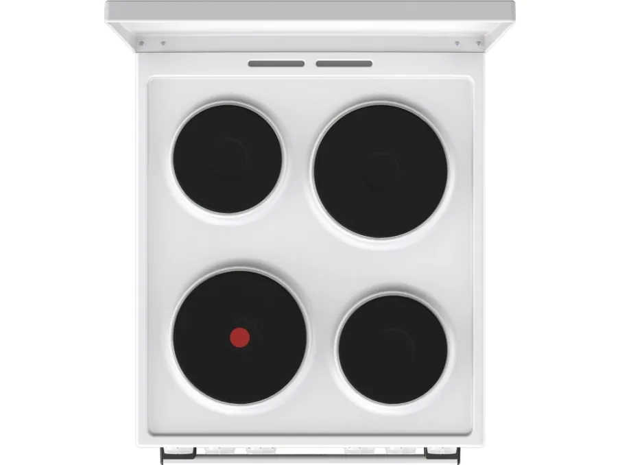 Gorenje GE5A23WH, Fritstående komfur, Hvid, Dreje, Hvid, Forseglet plade, 4 zone(s)