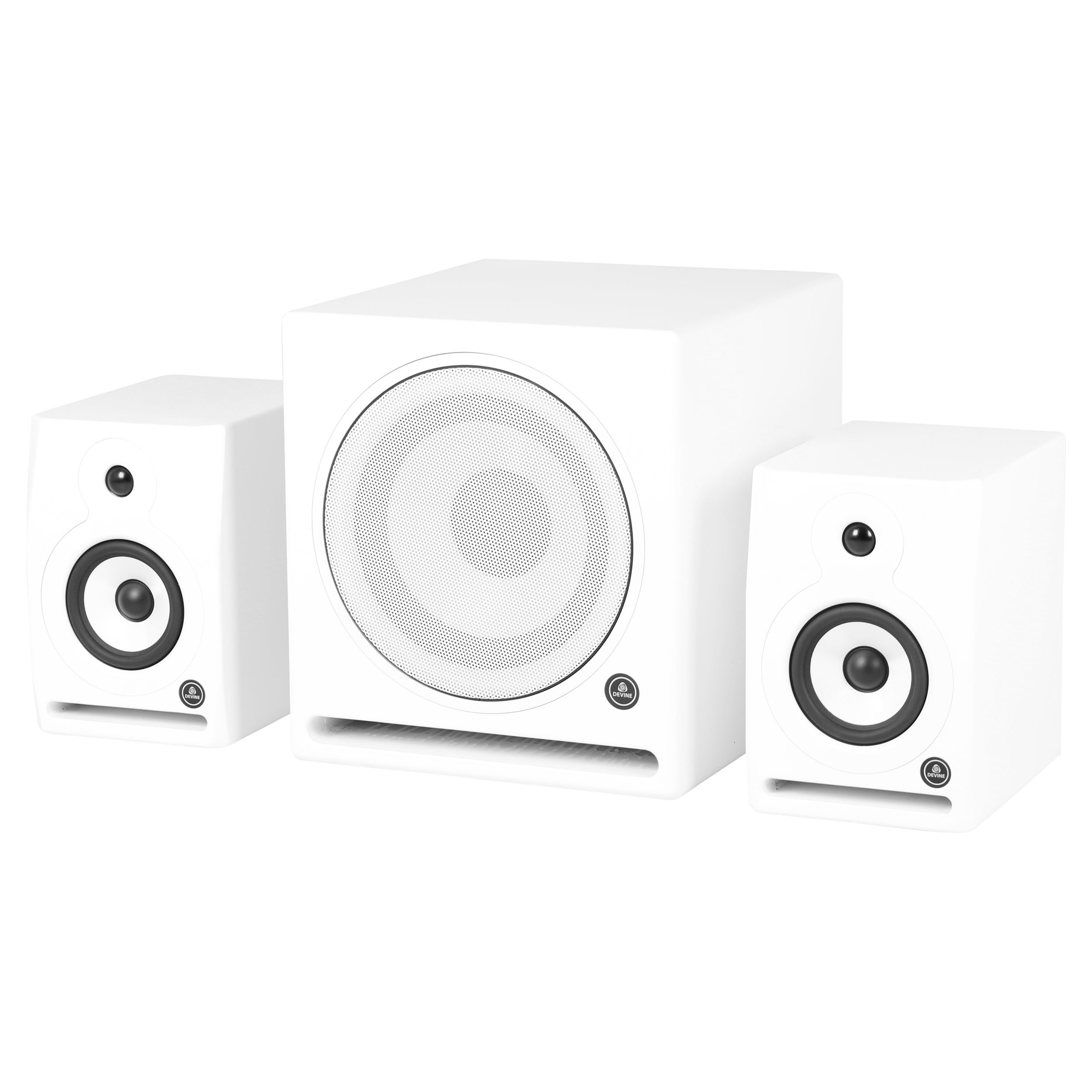 Devine RX-5A White (2x) + Sub studiomonitoren