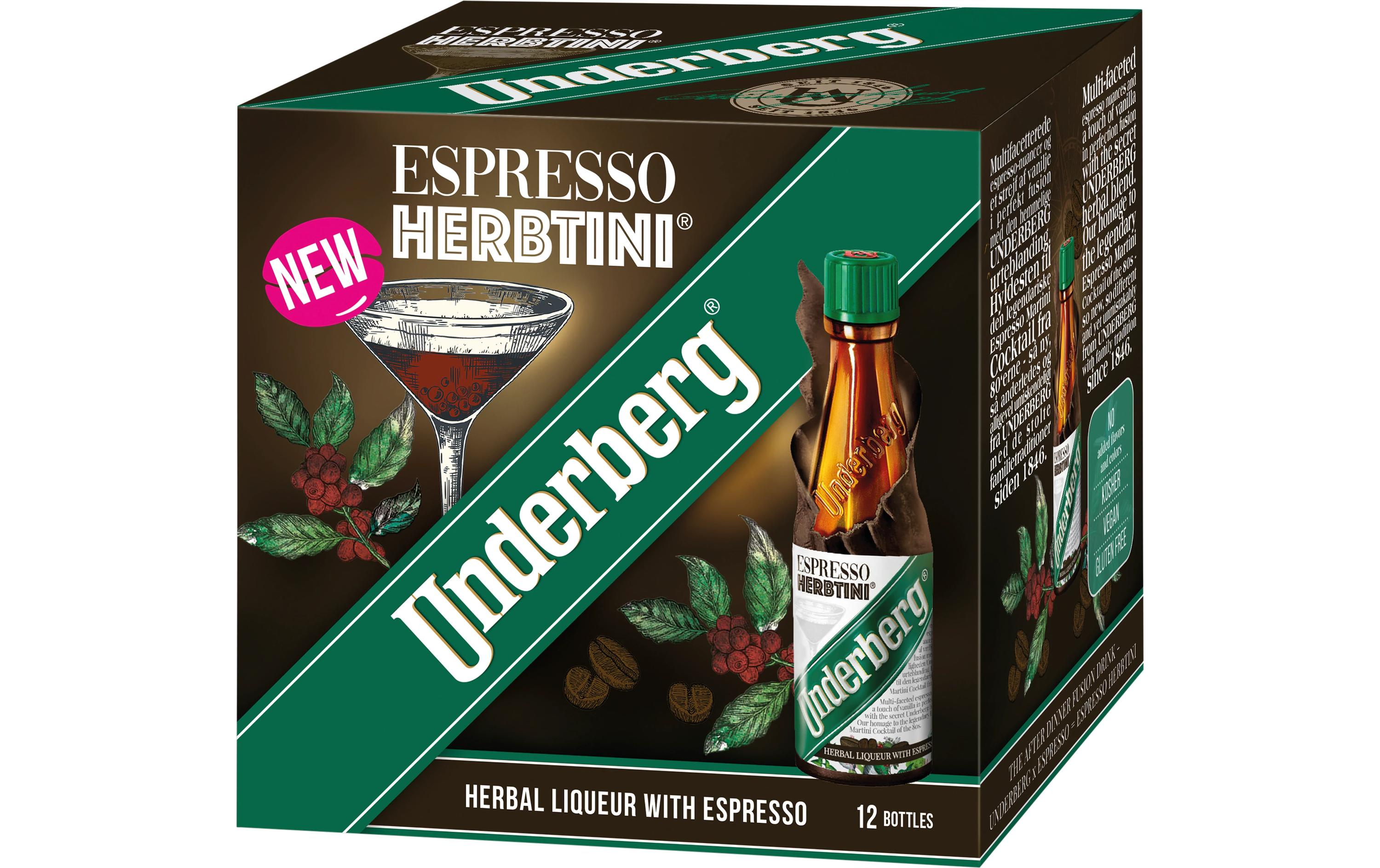 Espresso Herbtini 12 x 2 clDas Aperitifgetränk in der ikonischen Portionsflasche