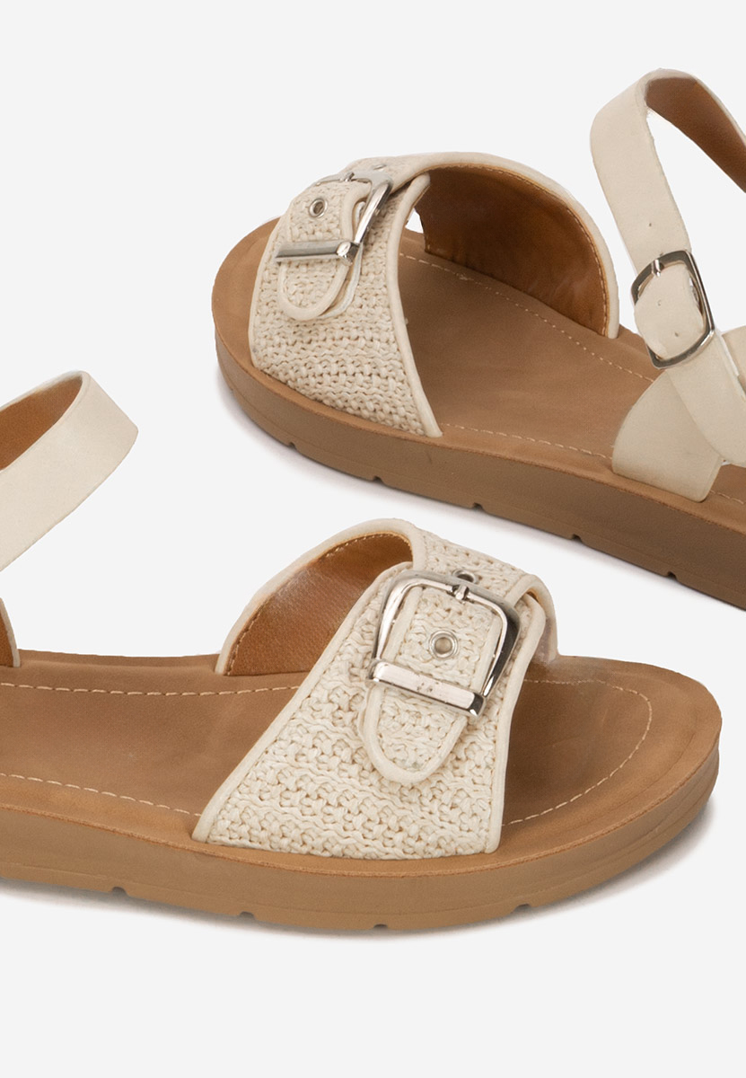 Sandales à semelle basse kaki Aynia