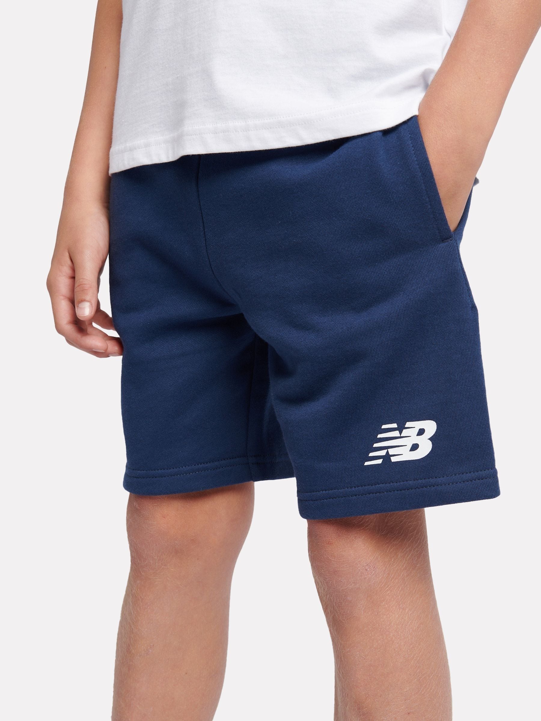 Wit - New Balance Stacked Logo T-Shirt and Shorts Set