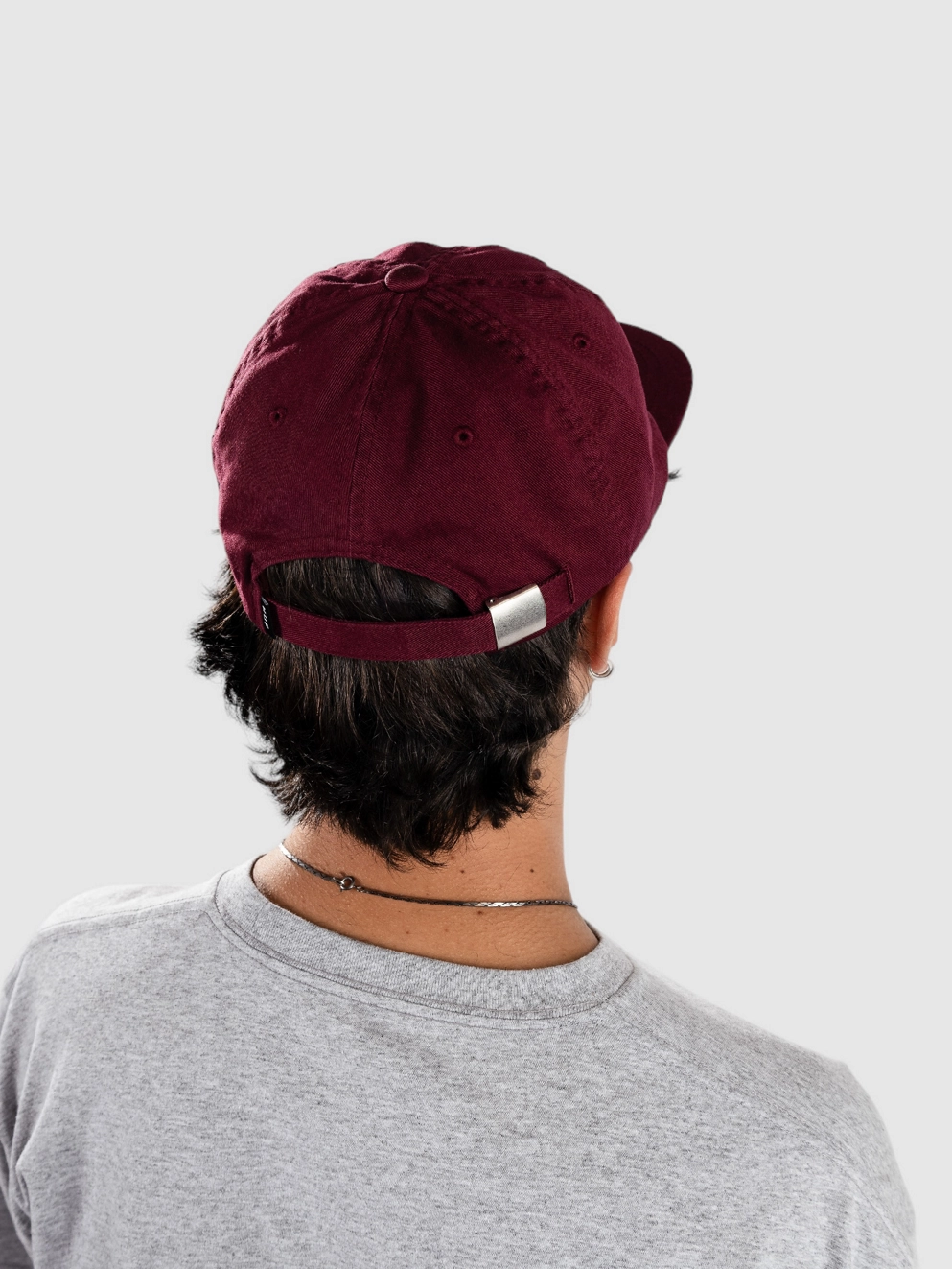HUF Distressed Logo 5 Panel Cap raisin