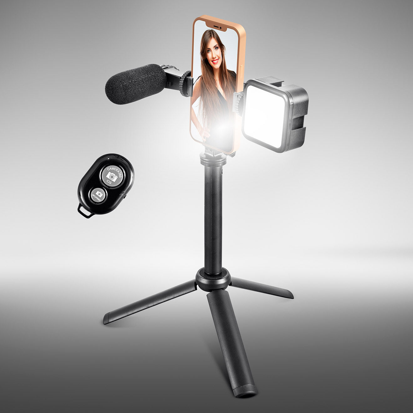 WI-LIGHT Kit Vlogging livestreaming 100 noir