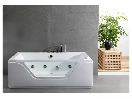 Baignoire balnéo droite TAHITI WHITE jets L170xl78xH60cm, By SPALINA