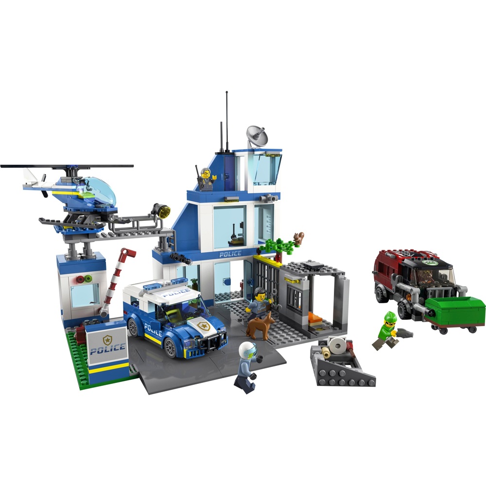 LEGO City 60316 Polizeistation LKW Spielzeug & Hubschrauber Set