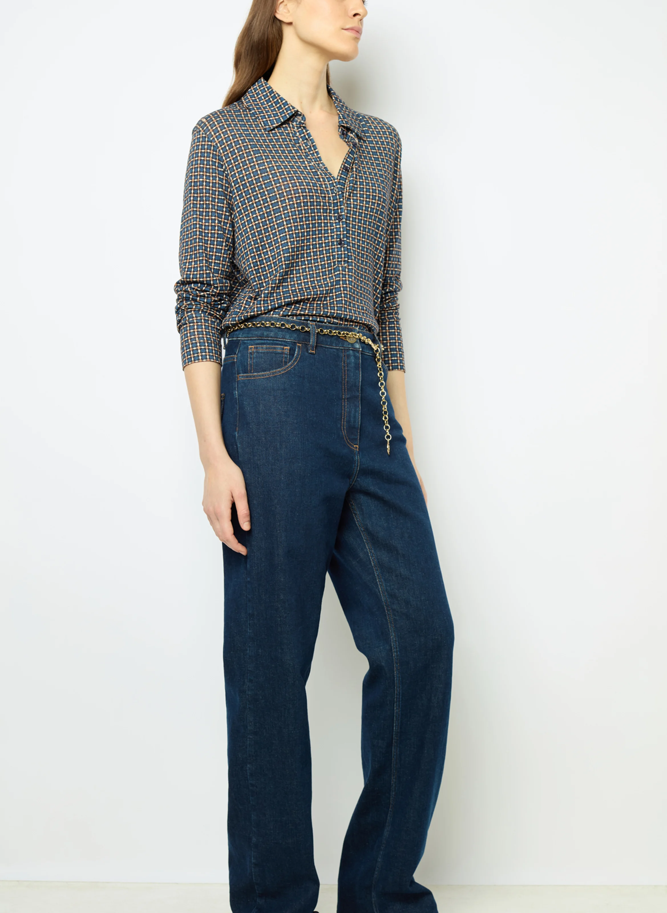 NIGELLE - Jean droit taille haute | Bleu