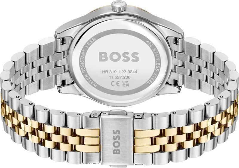 Polshorloge - Zonnezilveren Wijzerplaat - 316L Roestvrijstalen Armband - Geelgouden Ionenplating