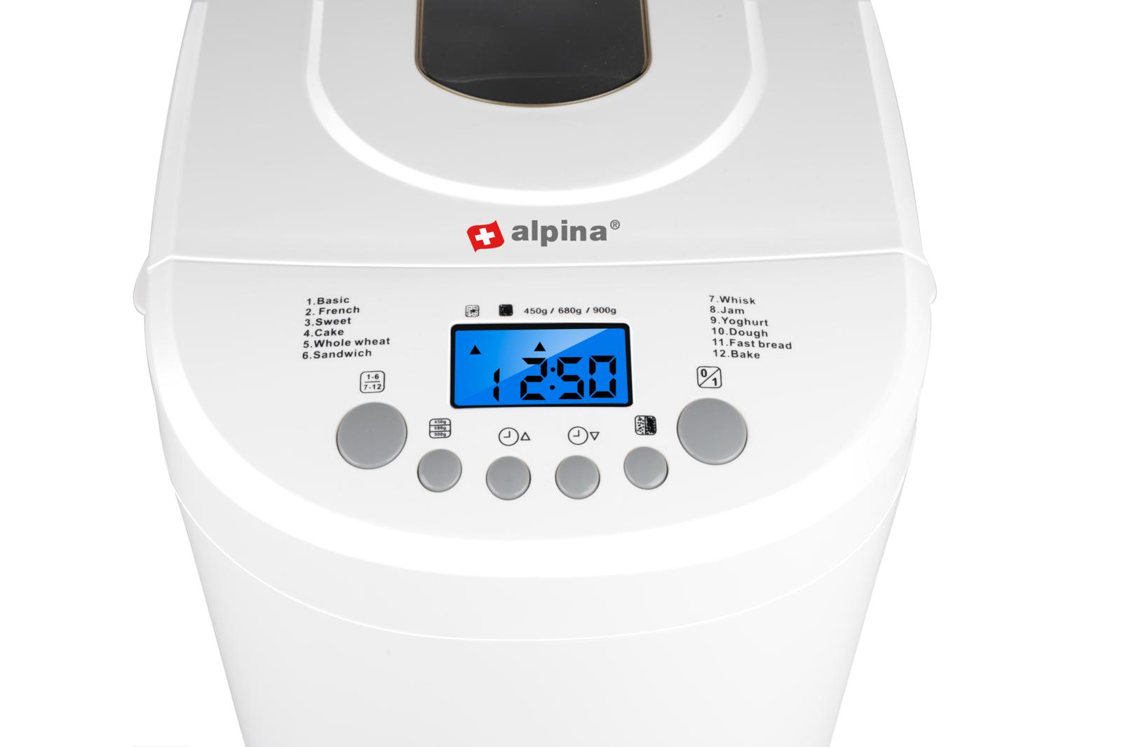 Alpina Broodbakmachine, 0.9kg, 600W
