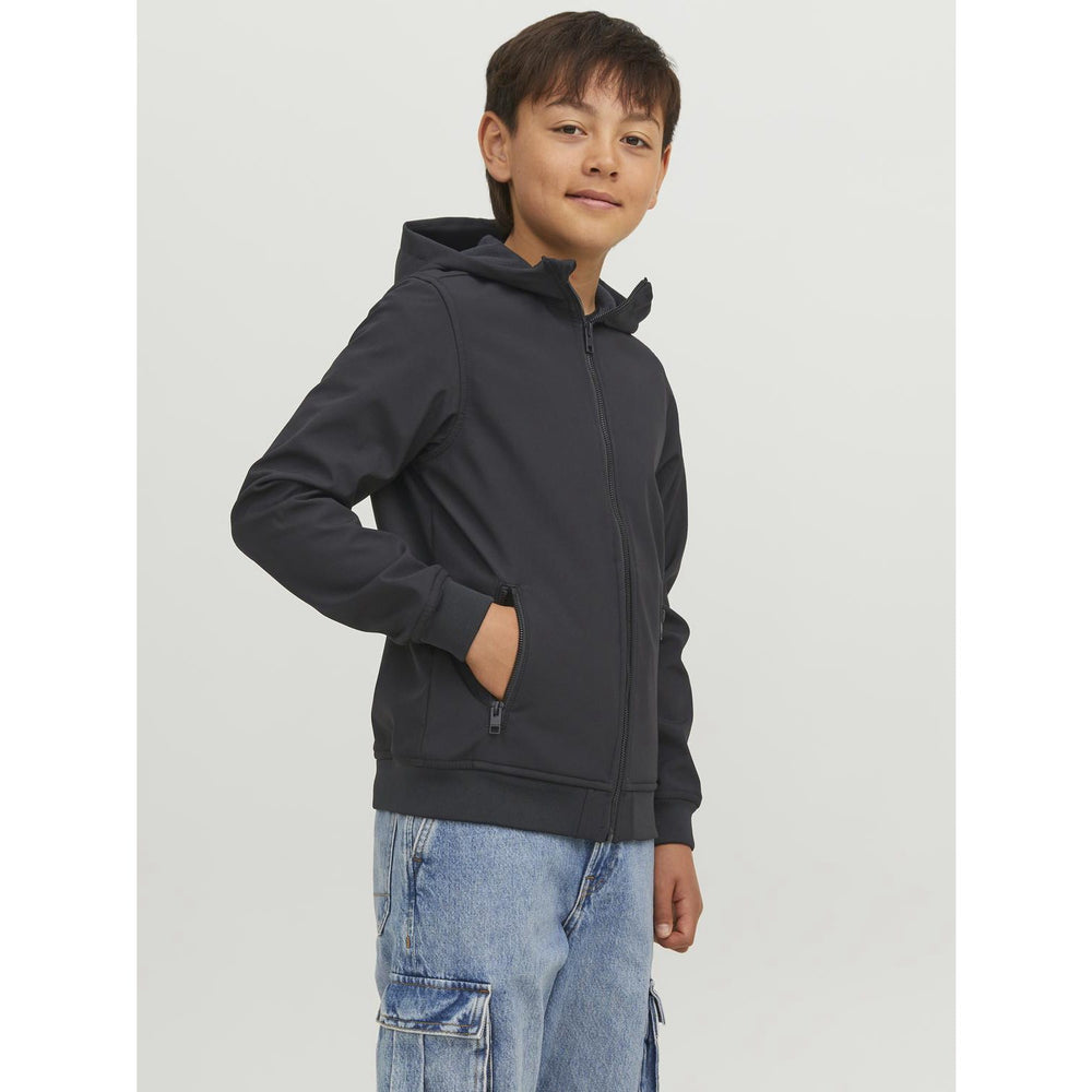 Køb Jack & Jones Junior Black Basic Softshell Jakke Med Hætte Noos