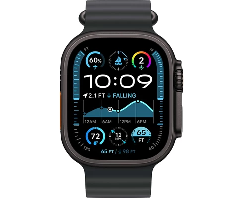 Apple Watch Ultra 2 GPS   Cellular 49mm Black Titanium Case with Black Ocean Band