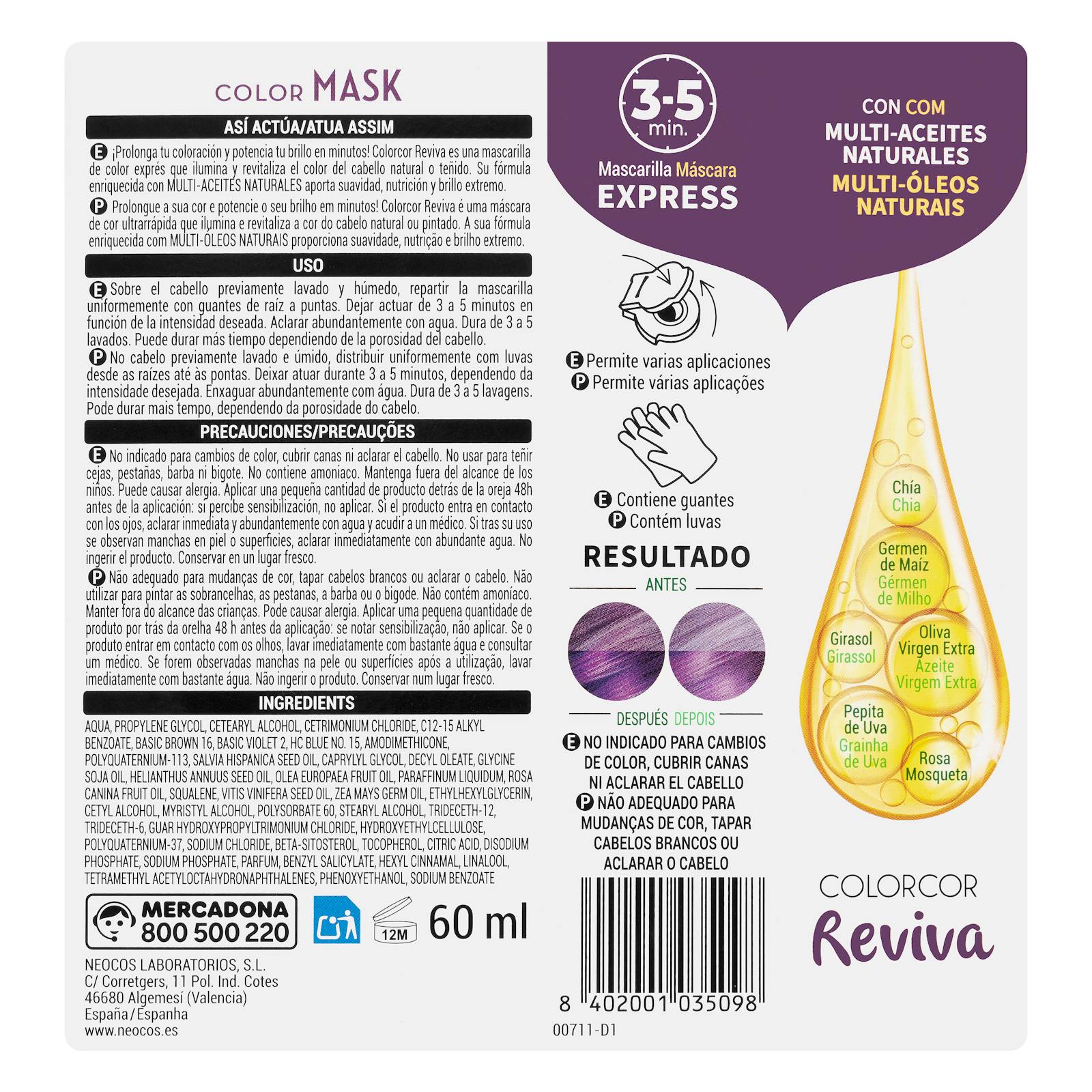 Masque capillaire Violin Color Mask