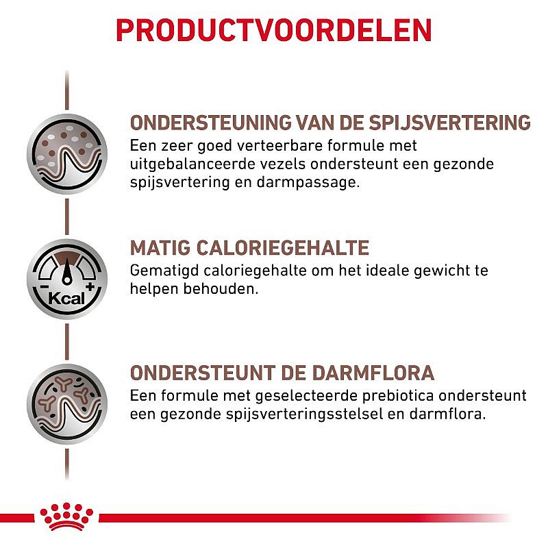 Royal Canin Kat Gastro Intestinal Moderate Calorie Kattenvoer voor ondersteuning van de spijsvertering en een gezond gewicht van volwassen katten