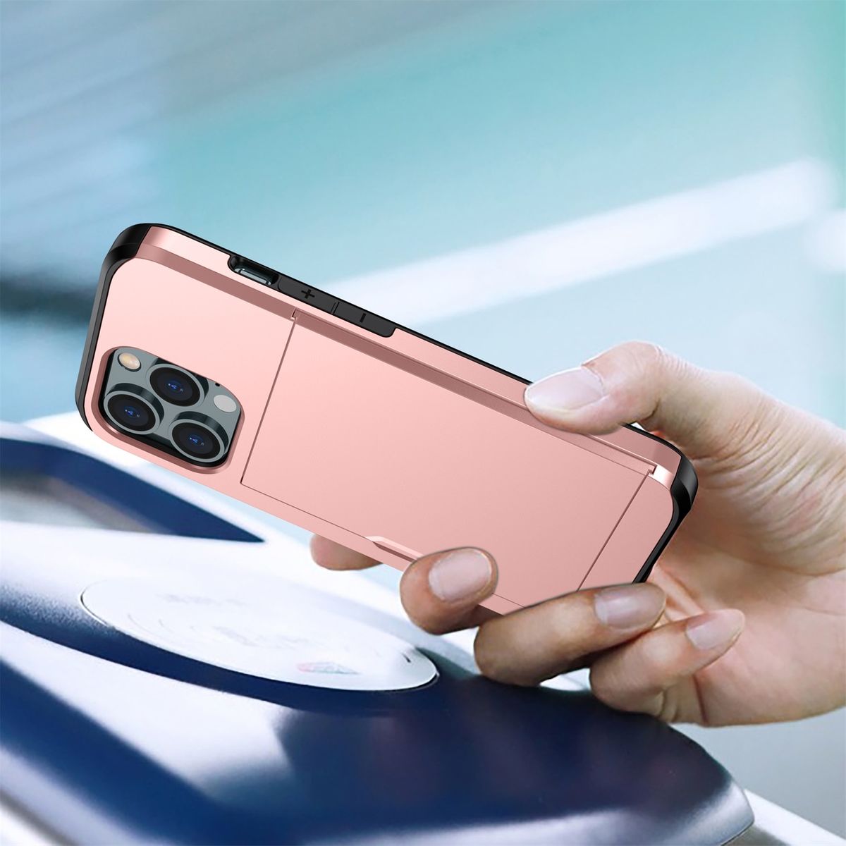 Hülle Handy Schutz für Apple iPhone 13 Pro Max Case Cover Tasche Etuis Grau Neu