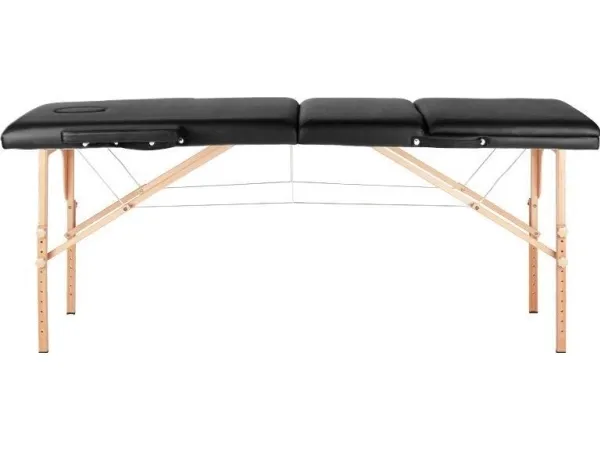 Activeshop sammenklappelig massagebriks 3-delt, træ, model Comfort Activ FIZJO, sort
