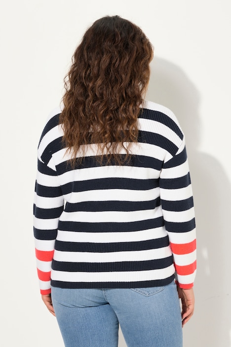 Pullover, Ringel, Rundhals, Langarm