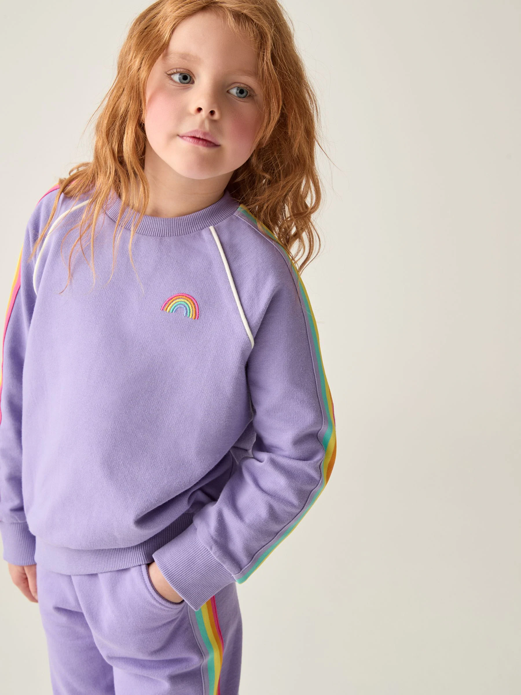 Lila-paars - Little Bird by Jools Oliver set van sweatshirt en joggingbroek