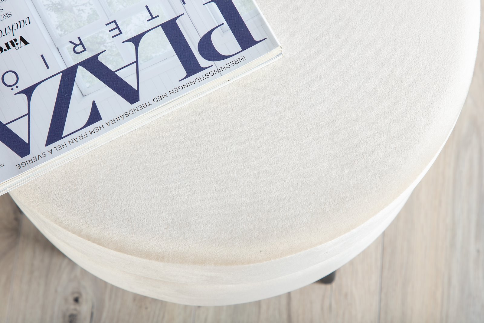 Pot puff Beige velur, sorte ben