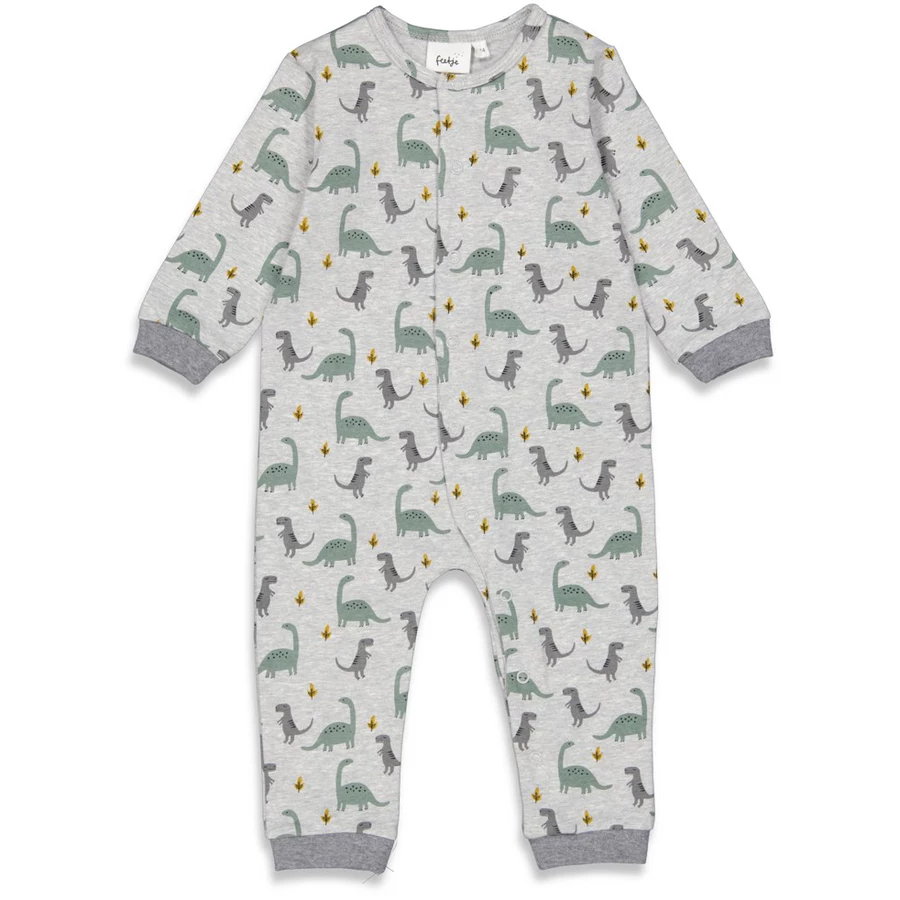 Feetje Schlafoverall Premium Dino Grijs Melange