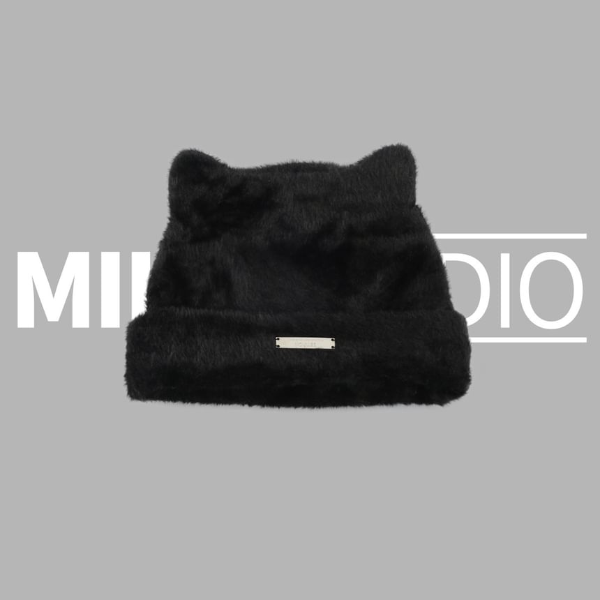 Pompabee - Muts met imitatiebont en kattenoren
