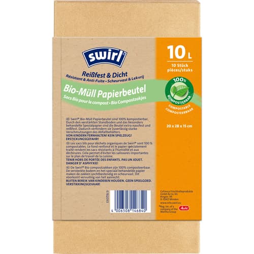 Swirl 10 l Bio-Müll Papierbeutel