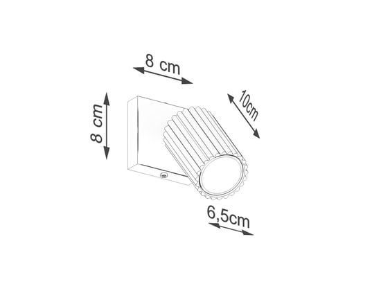 SOLLUX LIGHTING - Applique karbon blanc