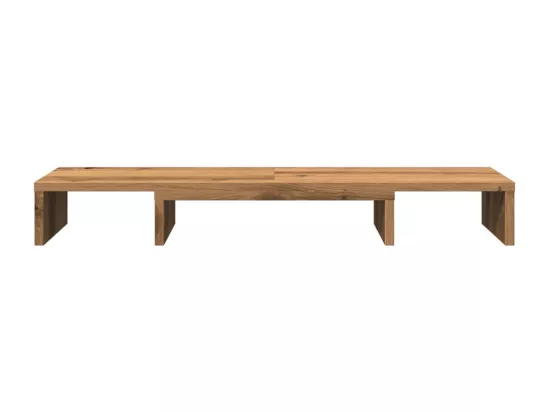 Support de moniteur élévateur réglable chêne artisanal