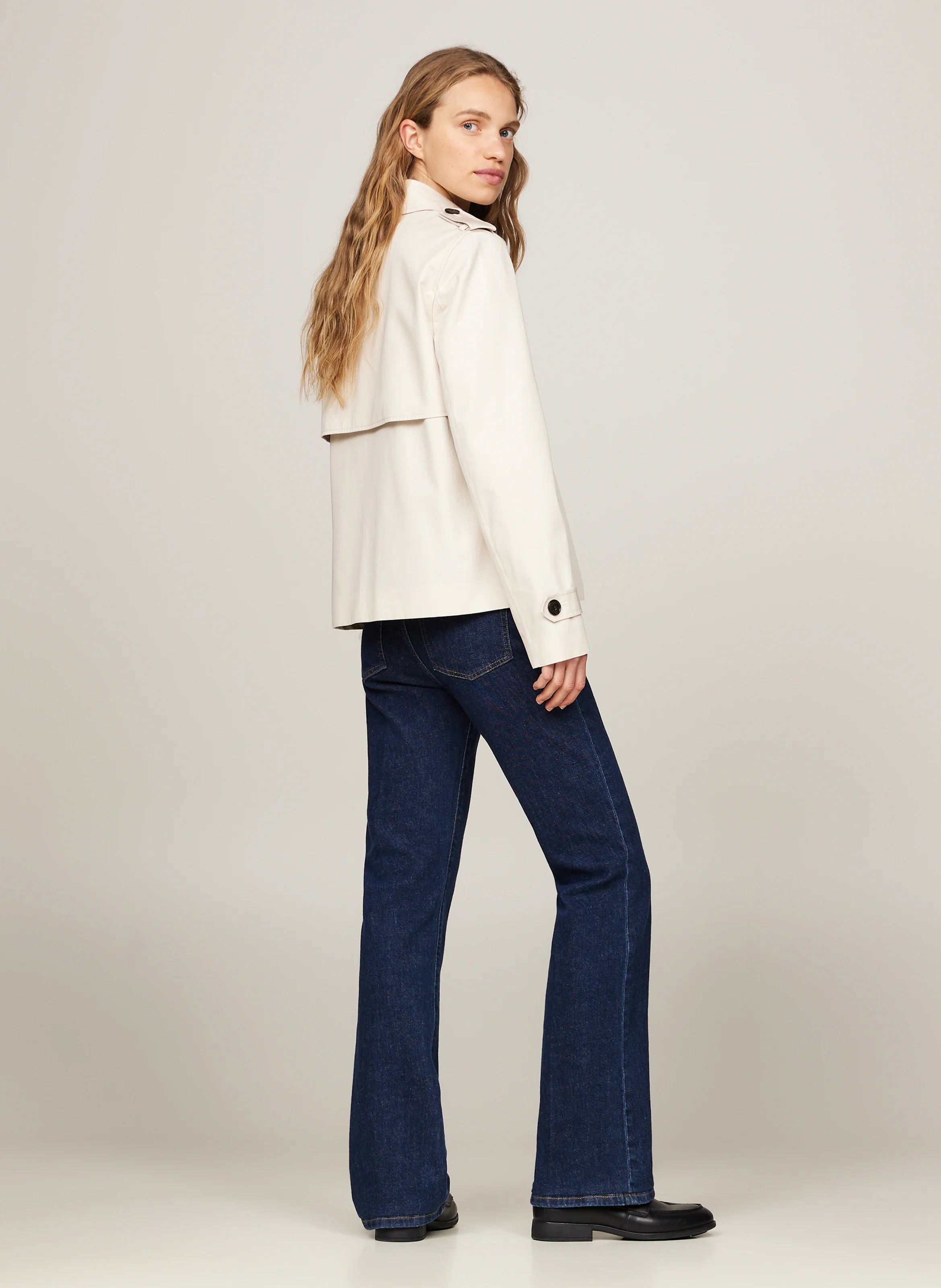 Trench court en coton bio | Beige