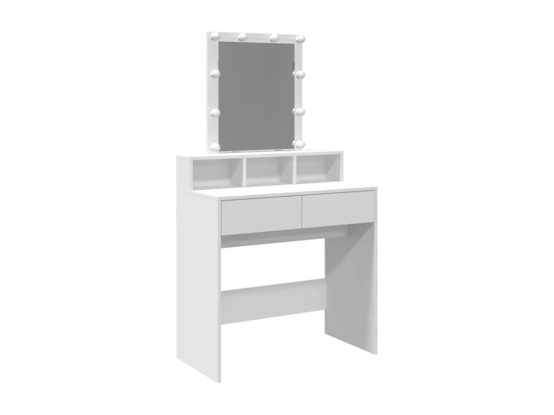 Coiffeuse avec LED blanc 80x41x144,5 cm