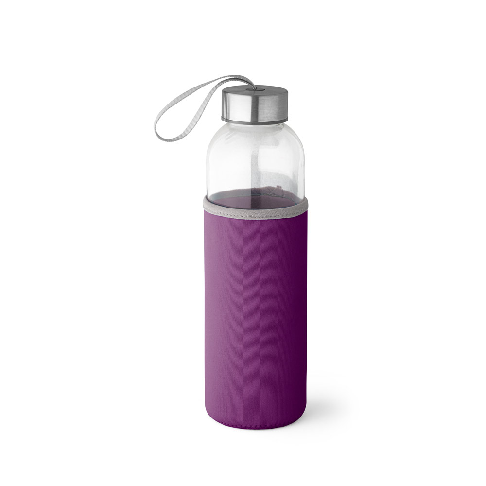 hi!dea 94646 - Bouteille de sport en verre et acier inoxydable 520 mL