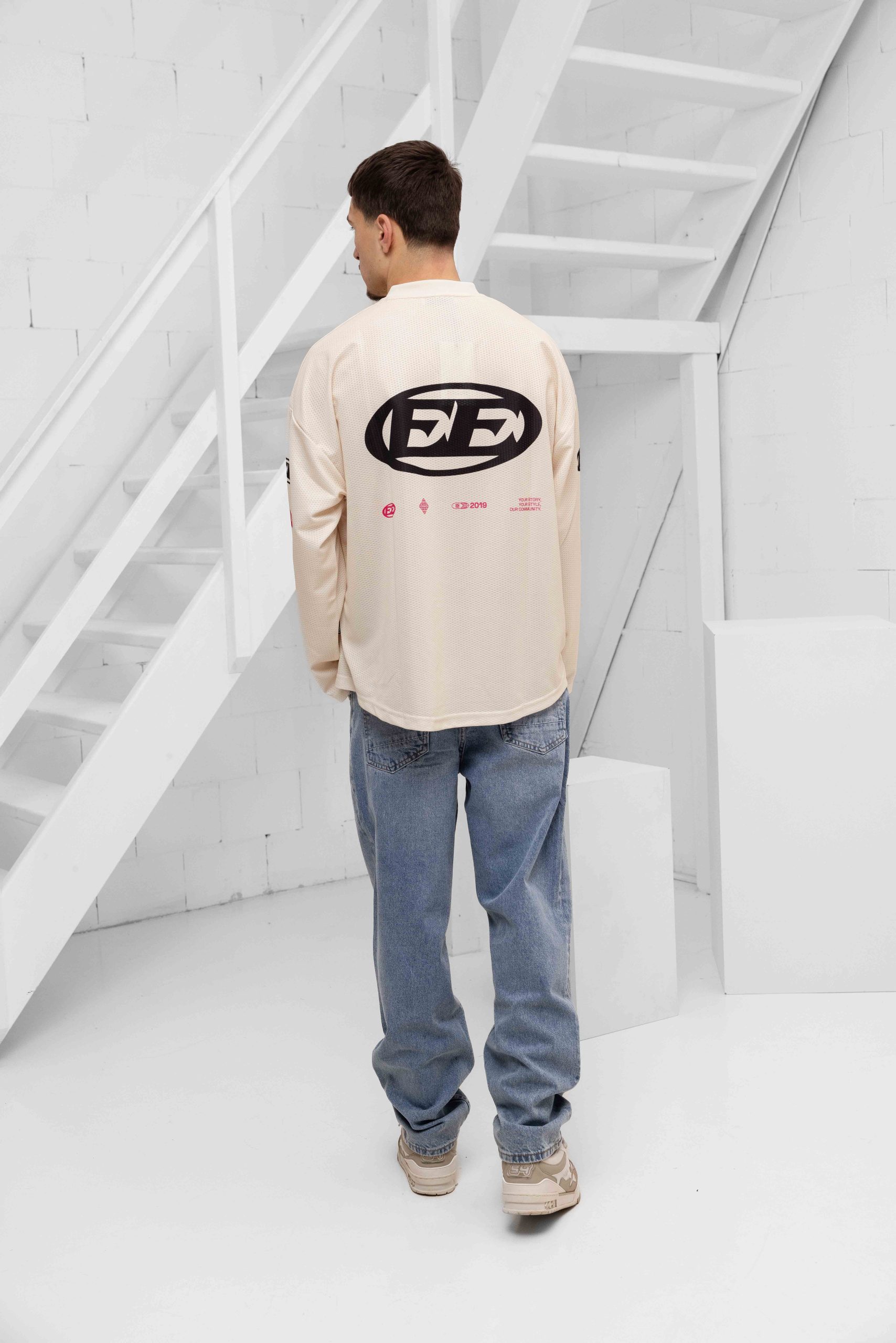 Equalité Arena Longsleeve Jersey Heren Gebroken Wit