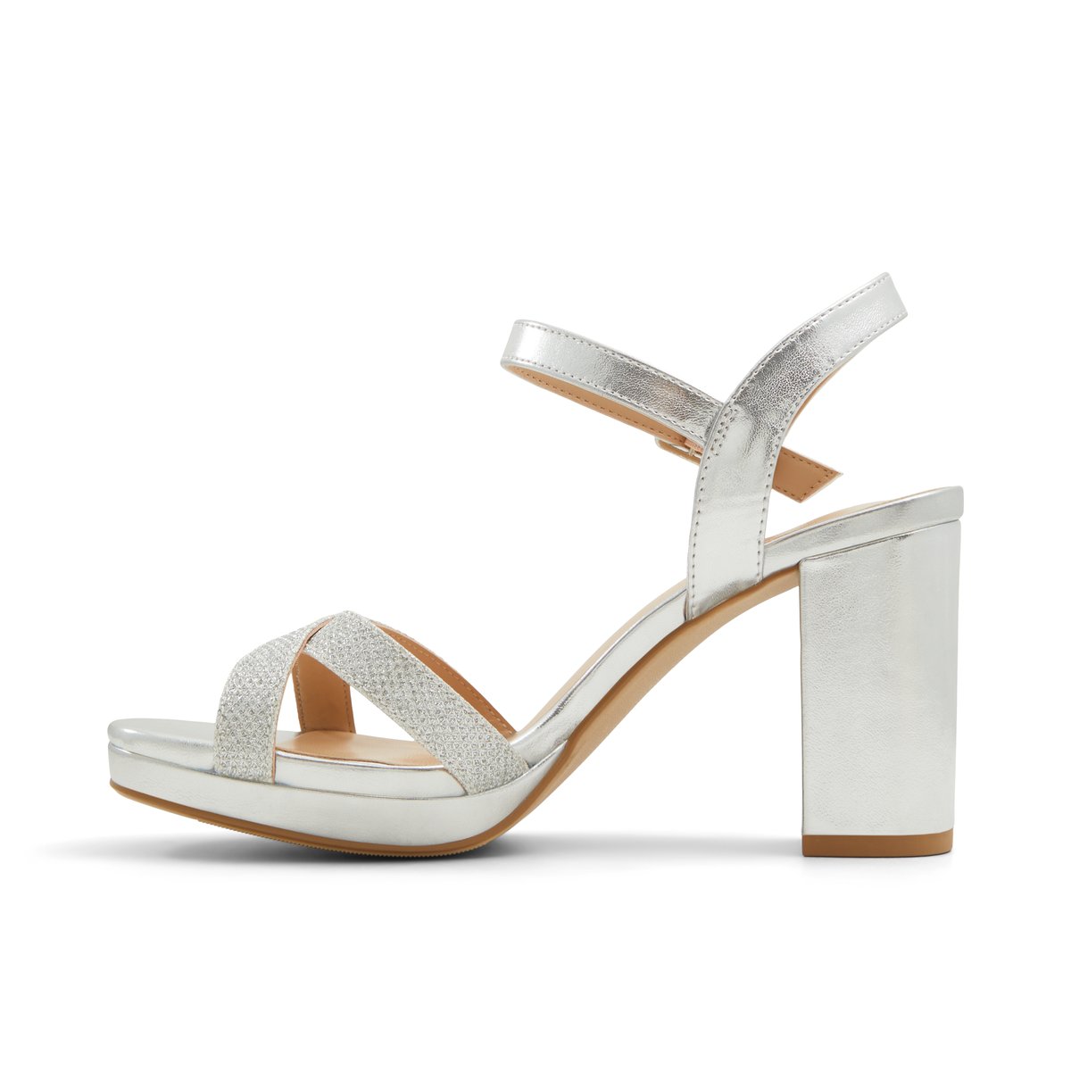 K STUDIO-Logun-Sandales à talons hauts - Talon bloc - Argent