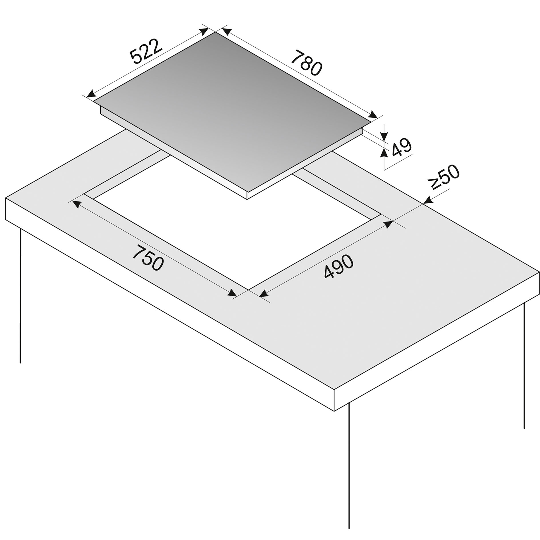 AMICA Einbau-Induktionskochfeld KMI772680C - autark