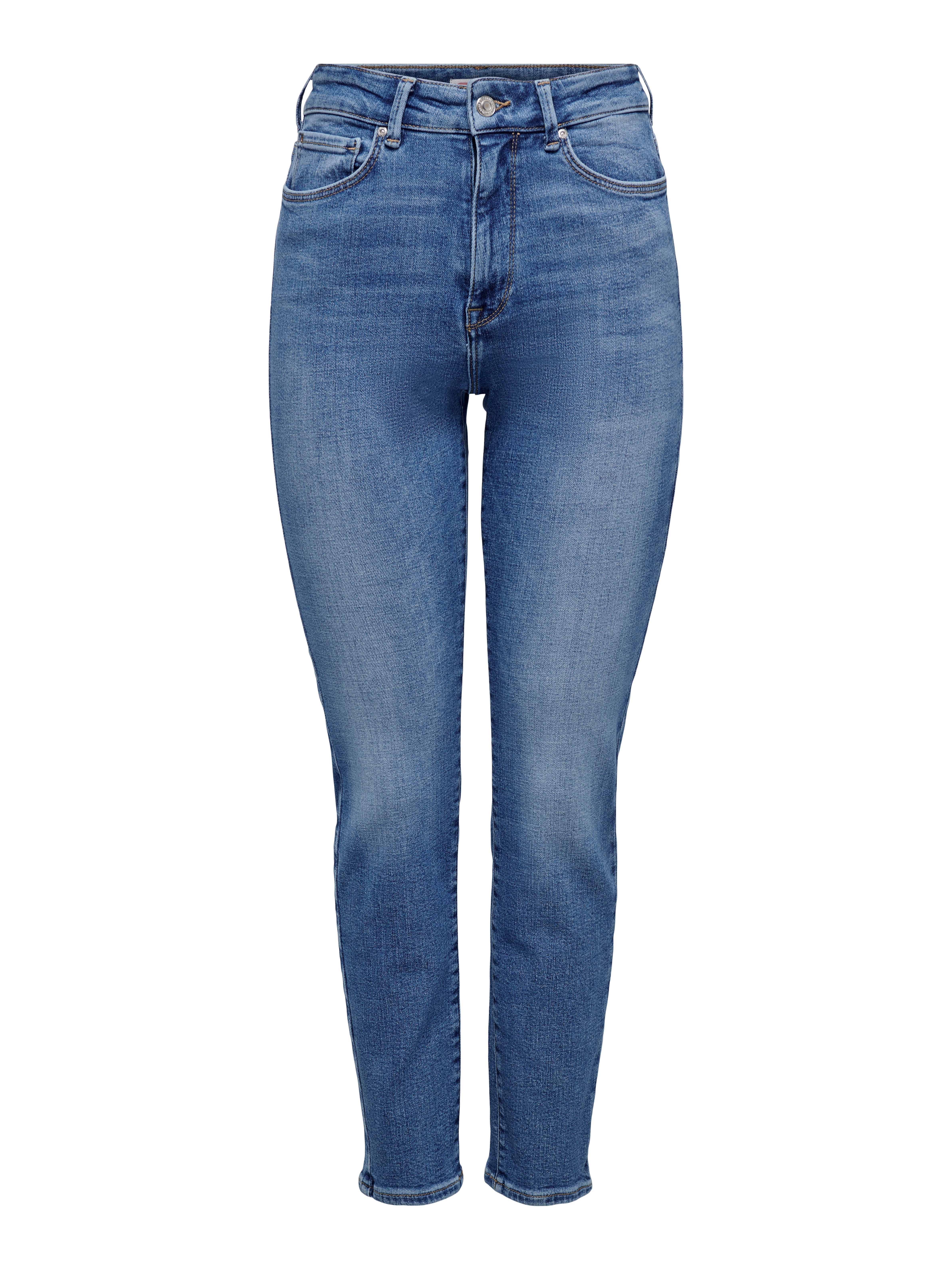 ONLEMILY Hohe Taille Gerade geschnitten Jeans Medium Blue Denim