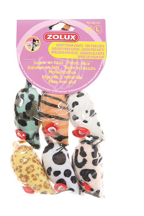 Jouet pour chat souris tissu Gm (lot de 6)