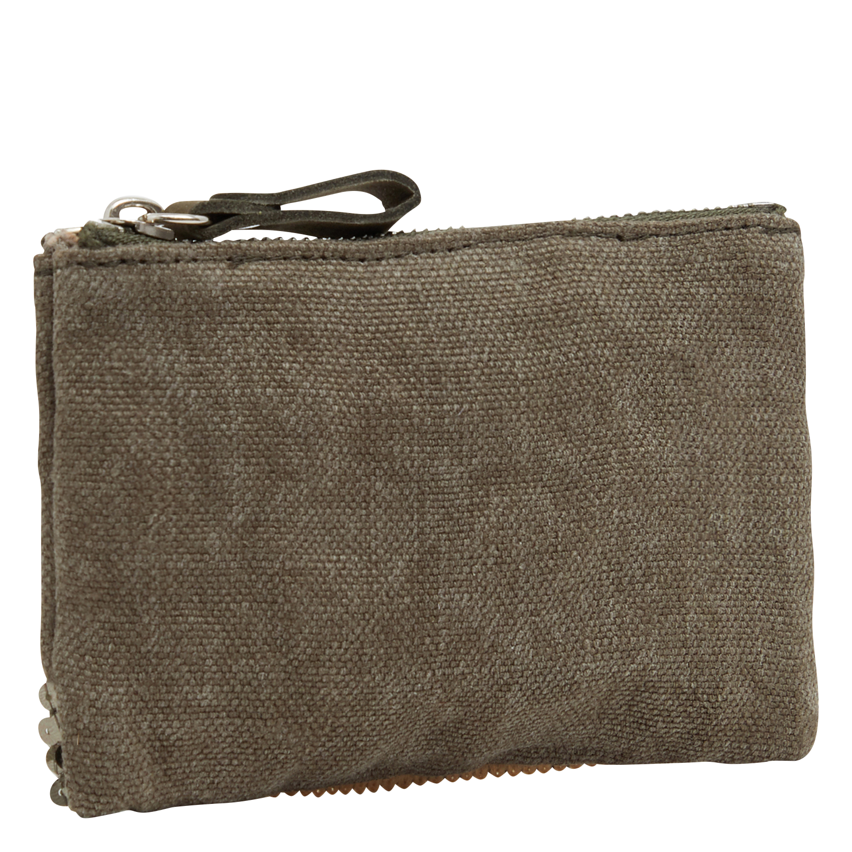 Trousse en lin et sequins | Vert