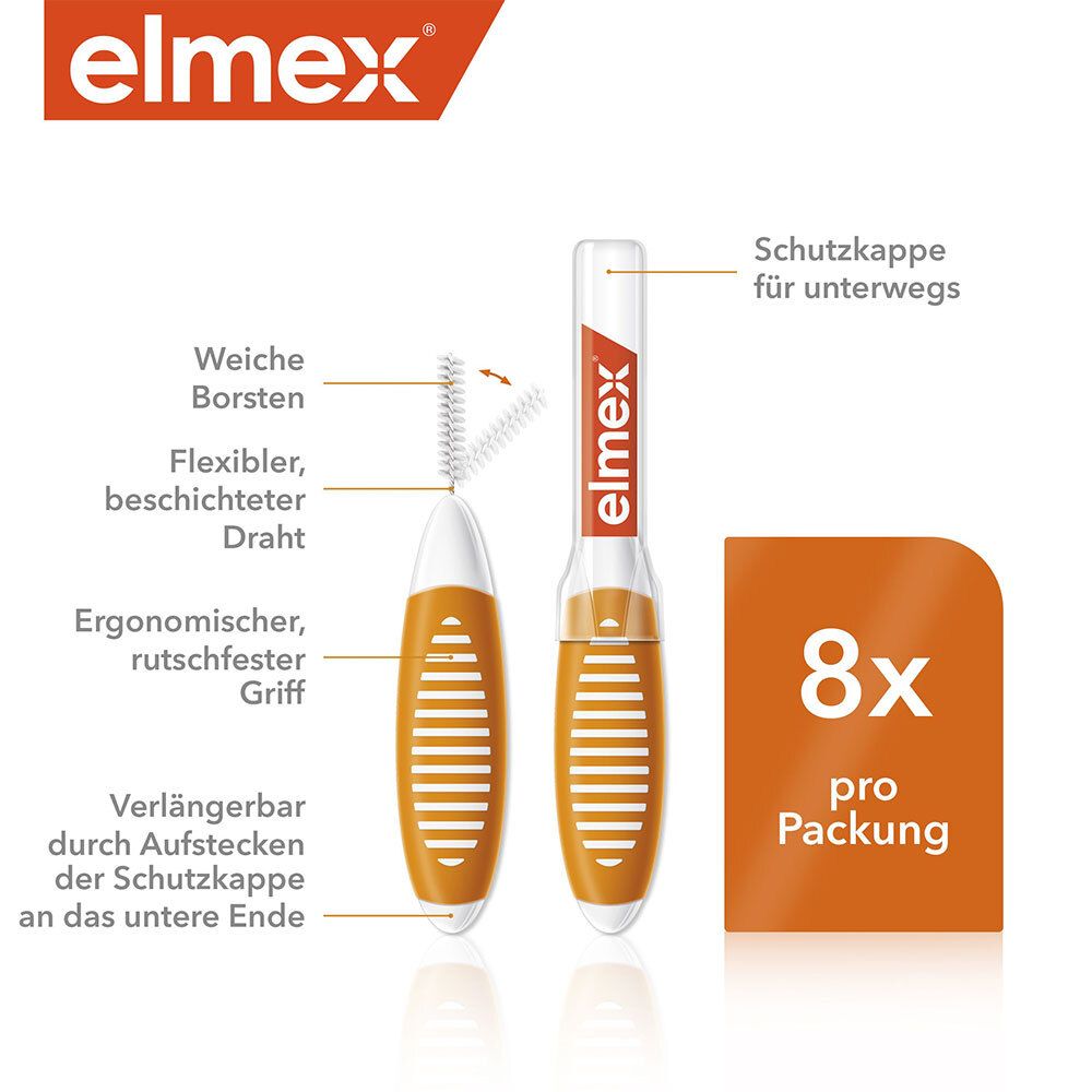 elmex Interdentalbürsten orange, Größe 1, 0,45 mm
