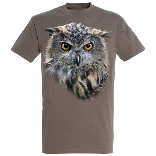 Camiseta Coruja Marrom