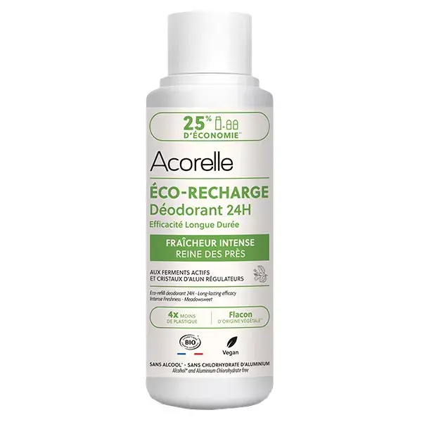 Refil de desodorante roll-on Acorelle 24 horas, frescor intenso, 100ml