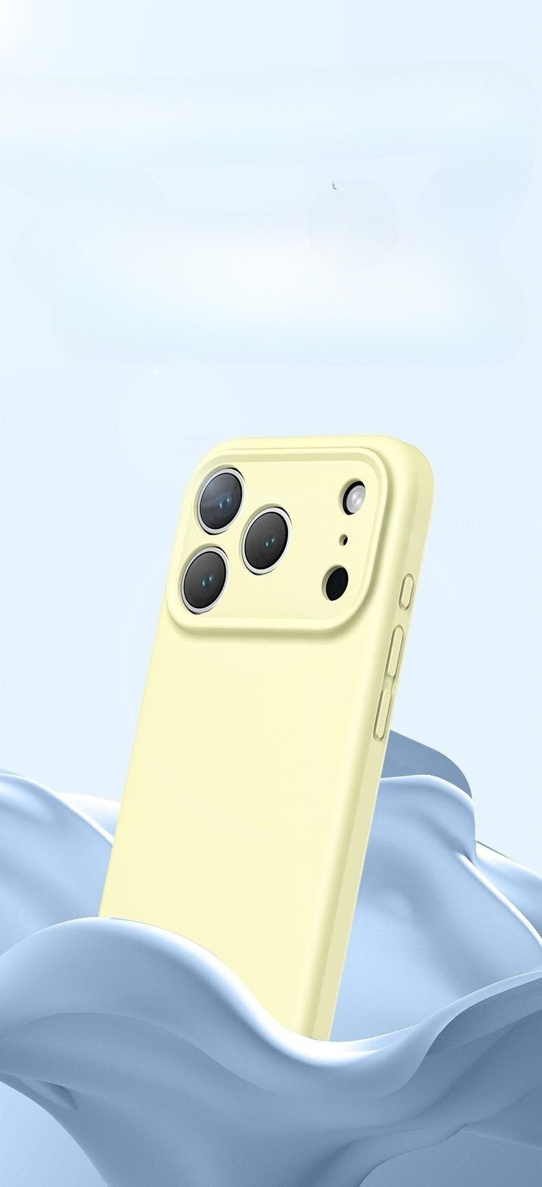 iPhone 17 Pro Max Silikon Case Hülle mit Kameraschutz - Grau