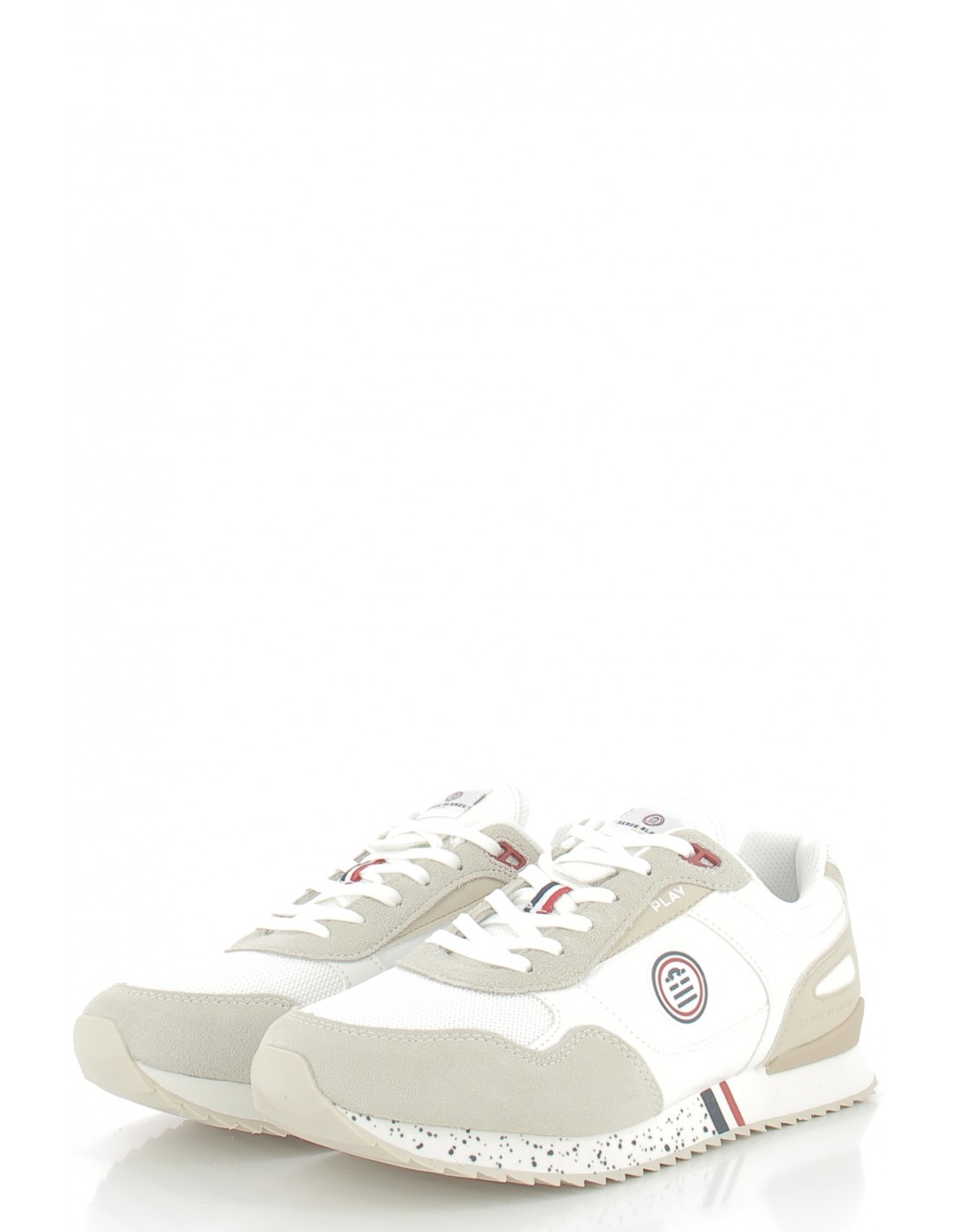 serge blanco baskets de ville homme cha1914p-1 blanc/beige