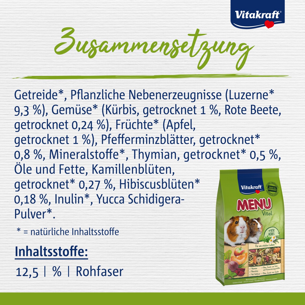 Vitakraft MENU Vital Meerschweinchen 1 kg