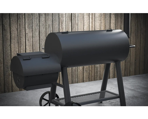 Tenneker® Grill Smoker XL 98 x 44 cm met schoorsteen, dekselthermometer