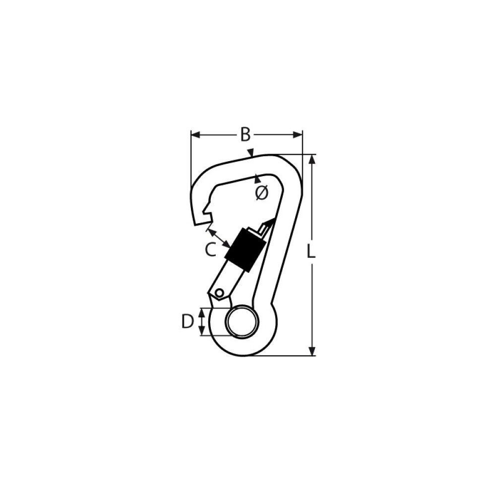 KARBINKROK MARINETECH 8X80MM ASYMETRETISK